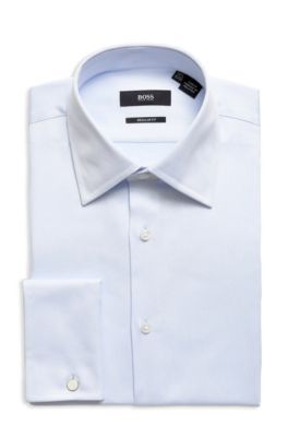 'Lawrence ' | Classic Fit, Modified Point Collar French Cuff Tuxedo Shirt