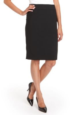 'Veronice' | Slim Fit, Stretch-Wool Skirt