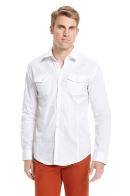 'Mirko' | Slim Fit, Cotton Casual Shirt