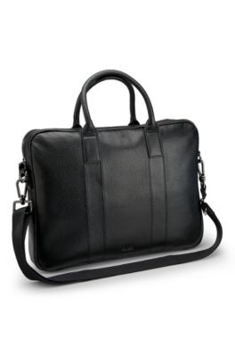 'Buxton ' | Pebbled Leather Briefcase Bag