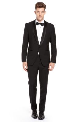 'Sky/Gala' | Modern Fit, Virgin Wool Shawl Collar Tuxedo