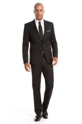 'Aeron/Hamen' | Extra Slim Fit, Virgin Wool Superblack Suit