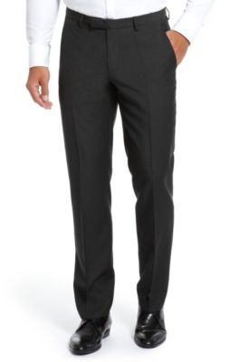 'Shout' | Modern Fit, Virgin Wool Dress Pant, Dark Grey