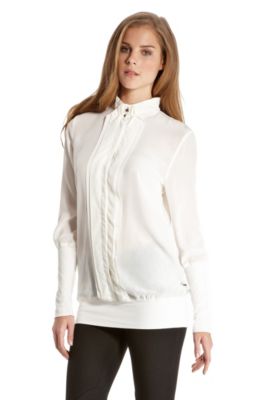 High Korean Collar Silk 'Erbie' Blouse