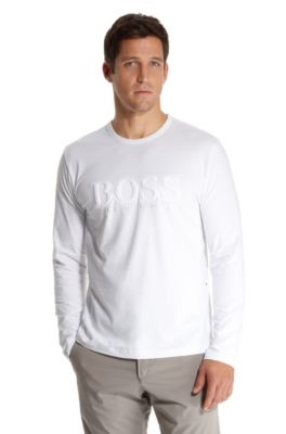 Crew Neck Long Sleeve 'Togn 2' T-Shirt, White