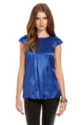 Capped Sleeve Silk 'Coliene' Blouse