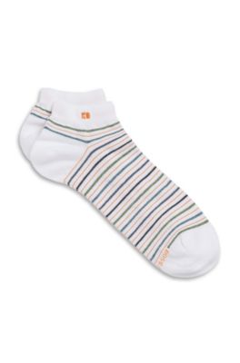 Striped 'AS Design' Casual Socks, White