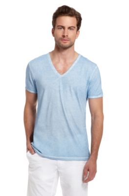 'Toulouse' | Cotton Garment-Dyed T-Shirt, Bright Blue