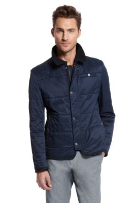 Quilted 'Calder-W' Jacket, Open Blue