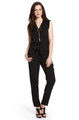 Jersey Wrap 'Asanna-W'  Jumpsuit, Black