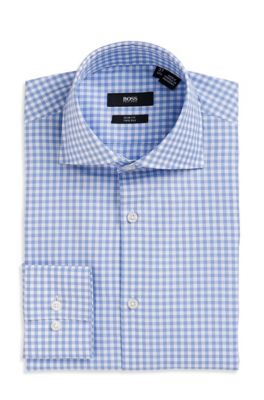Slim Fit Spread Collar 'Jaron' Dress Shirt, Light/Pastel Blue