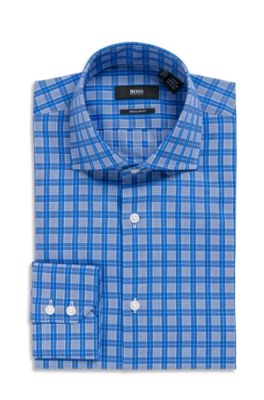 Classic Fit Spread Collar 'Gerald US' Dress Shirt, Bright Blue
