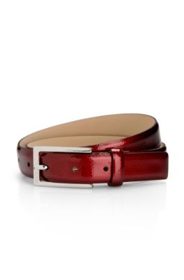 Patent leather 'Galbero-F' Belt, Red