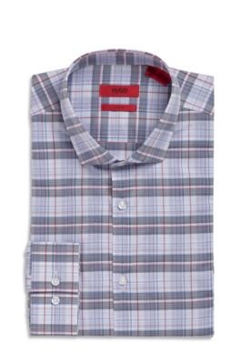 Slim Fit Modified Spread Collar 'EastonX' Dress Shirt