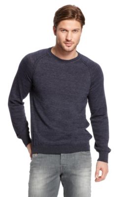 Crewneck 'Abbas' Sweater, Dark Blue