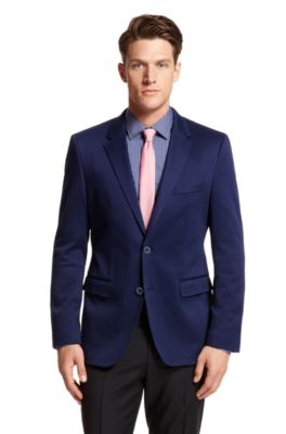 Slim Fit Stretch-Cotton &lsquo;The Bay&rsquo; Sport Coat, Open Blue