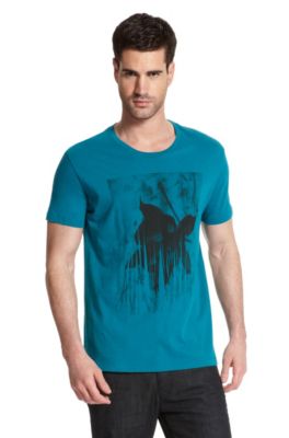 Graphic Print 'Dower' T-Shirt, Medium Green