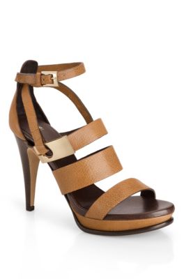 Leather Platform 'Haika' Sandal, Light/Pastel Brown