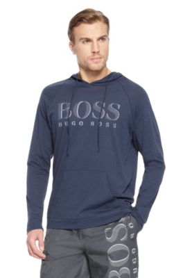 'Logo Pullover' | Cotton Hooded T-Shirt