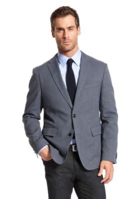 Slim Fit Cotton and Linen 'Miles' Sport Coat, Medium Blue