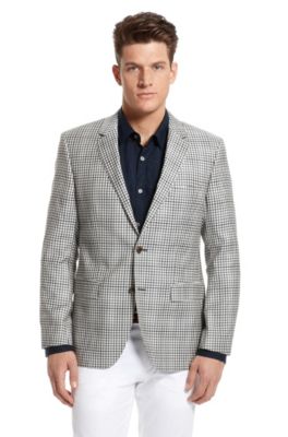 Modern Fit Wool Gingham &lsquo;The Smith7&rsquo; Sport Coat, Open Blue