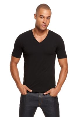 'Dredoso' |  Stretch-Cotton V-Neck T-Shirt, Black