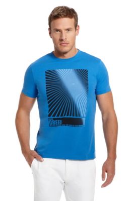 Graphic Print 'Tee 5' T-Shirt, Medium Blue