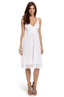 Cotton Voile &rsquo;Aluna-W&rsquo; Dress, White