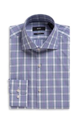 Modern Fit Shark Collar &lsquo;Miles US&rsquo; Dress Shirt, Medium Purple