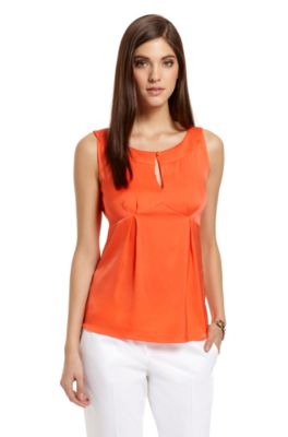 Keyhole Silk-Blend &lsquo;Crisha&rsquo; Top