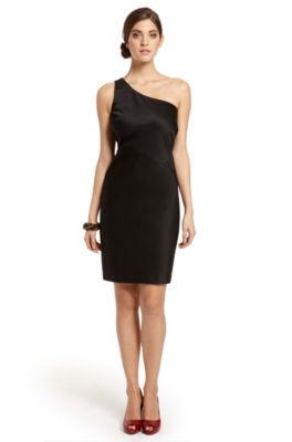 One-Shoulder Stretch-Cotton &lsquo;Doreth&rsquo; Sheath Dress