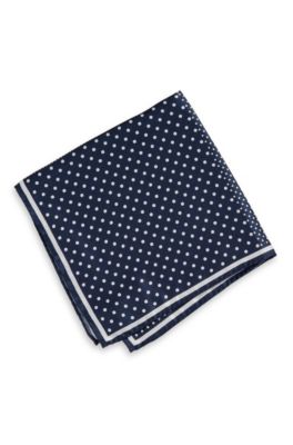 'Pocket Square 33x33' | Silk Polka Dot Pocket Square