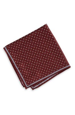 'Pocket Square 33x33' | Silk Polka Dot Pocket Square