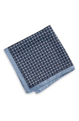 'Pocket Square 33x33' | Silk Patterned Pocket Square