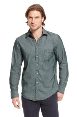 'Egriffe' | Slim Fit, Cotton Casual Shirt
