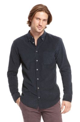 'Equatore' | Slim Fit, Cotton Corduroy Casual Shirt