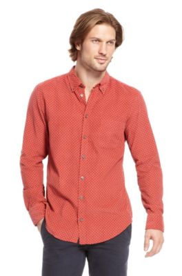 'Equatore' | Slim Fit, Cotton Corduroy Casual Shirt