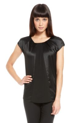 'Niba' | Silk-Modal Panelled Blouse
