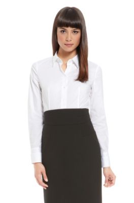 'Erona' | Stretch-Cotton Button-Down Blouse