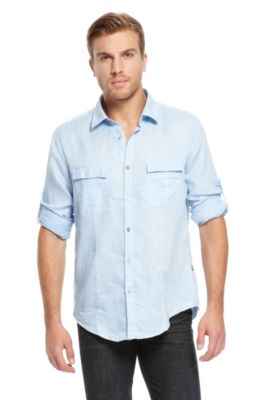 'Omar' | Slim Fit, Linen Casual Shirt