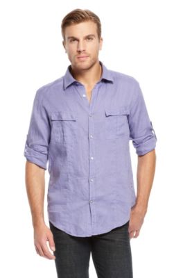'Omar' | Slim Fit, Linen Casual Shirt