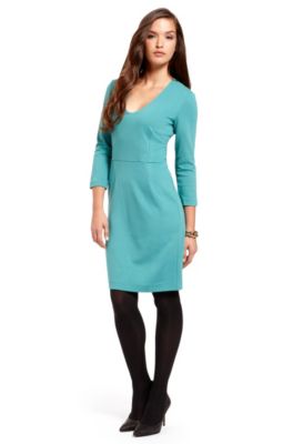 'Dress' | Ponte V-Neck Dress