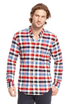 'Equatore' | Slim Fit, Cotton Flannel Casual Shirt