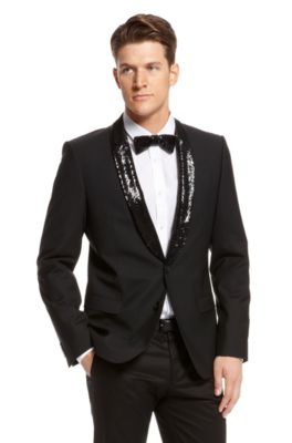 'Ankos' | Slim Fit, Wool-Blend Sequin Lapel Sport Coat
