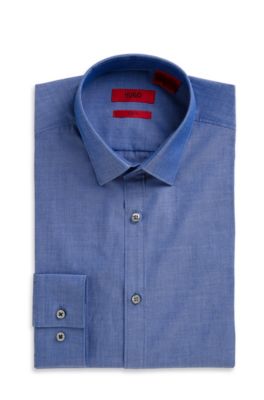 'Everett X' | Slim Fit, Cotton Chambray Dress Shirt