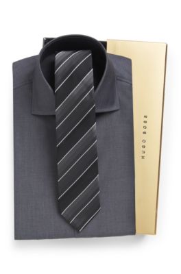'Jaron' | Slim Fit Dress Shirt and Tie Gift Set
