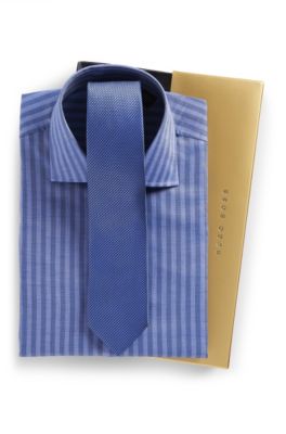 'Jaron' | Slim Fit Dress Shirt and Tie Gift Set