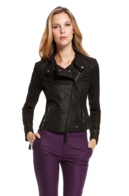 'Junna' |  Metallic Leather Jacket