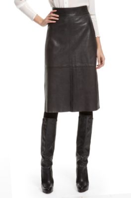 'Jadra' | Leather High-Waisted Skirt