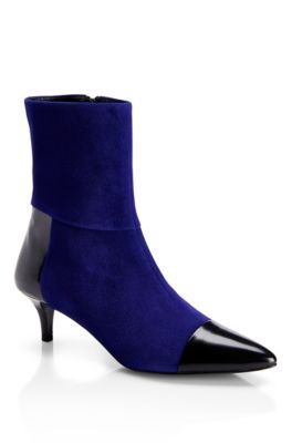 'Sumie' | Patent Leather and Suede Boot